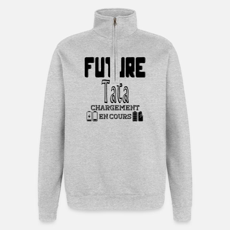 Future Tata Loading In Progress - Quarter-Zip Sweatshirt - heather grey