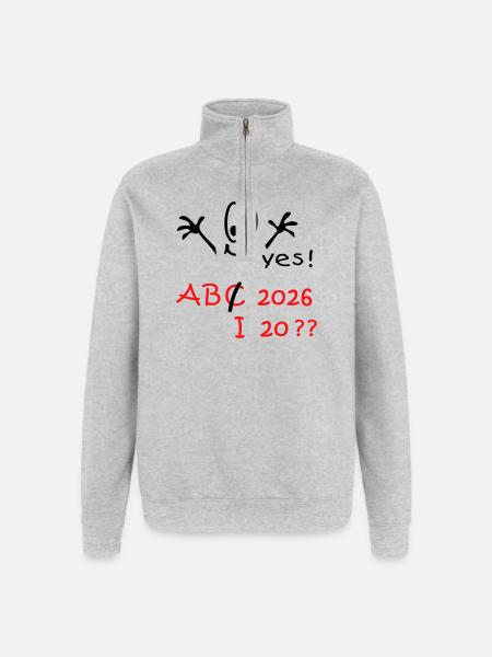 Back to school 2026 Abitur ? - Quarter-Zip Sweatshirt - heather grey
