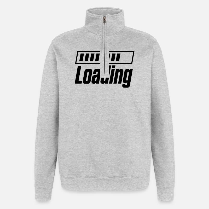 Loading Loading Bar - Quarter-Zip Sweatshirt - heather grey