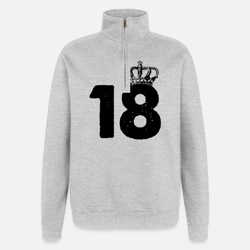 18 Crowns - Quarter-Zip Sweatshirt - heather grey
