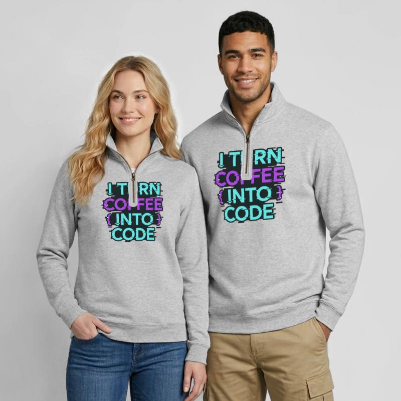 I Turn Coffee Into Code Quarter-Zip Sweatshirt