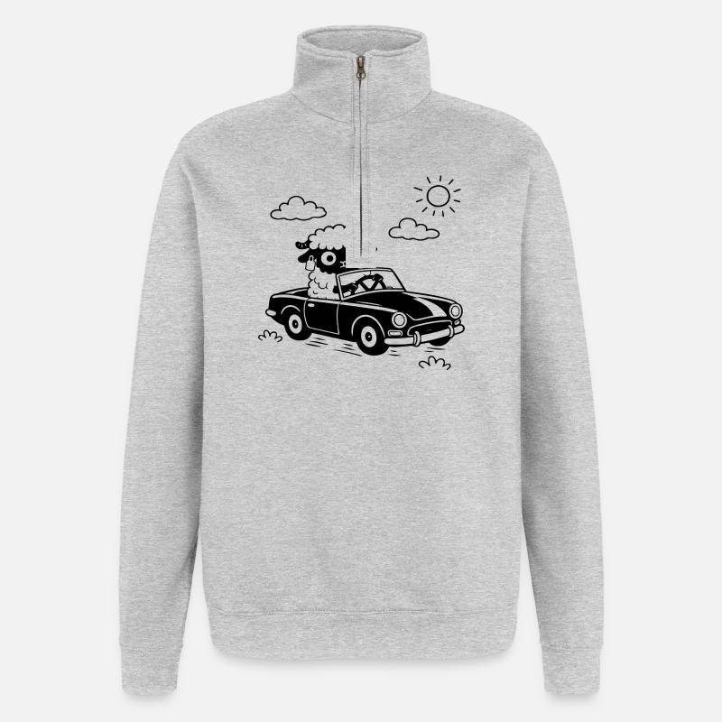 Sheep Cabrio - Quarter-Zip-Sweatshirt - Grau meliert