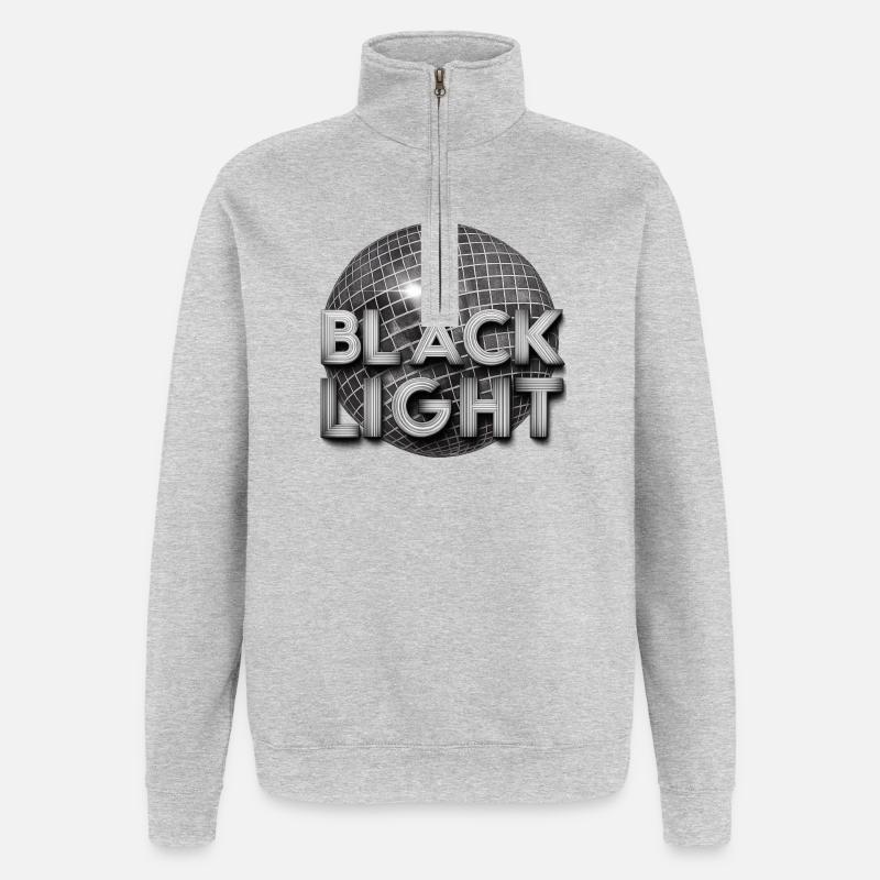 Black Light Retro Disco - Sweat à zip 1/4 - gris chiné