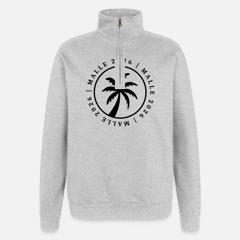 Malle 2026 Palm Tree Circle - Quarter-Zip Sweatshirt - heather grey