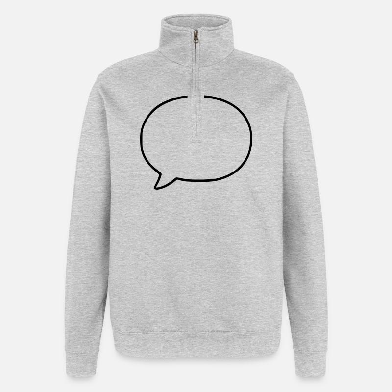 Personalize your own speech bubble comic - Quarter-Zip Sweatshirt - heather grey