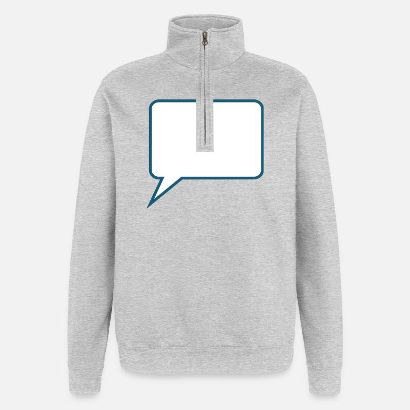 Personalize your own speech bubble comic - Quarter-Zip Sweatshirt - heather grey