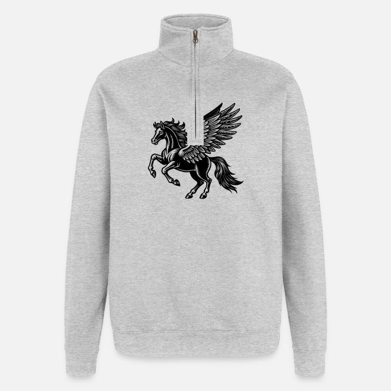 Pegasus - Quarter-Zip Sweatshirt - heather grey