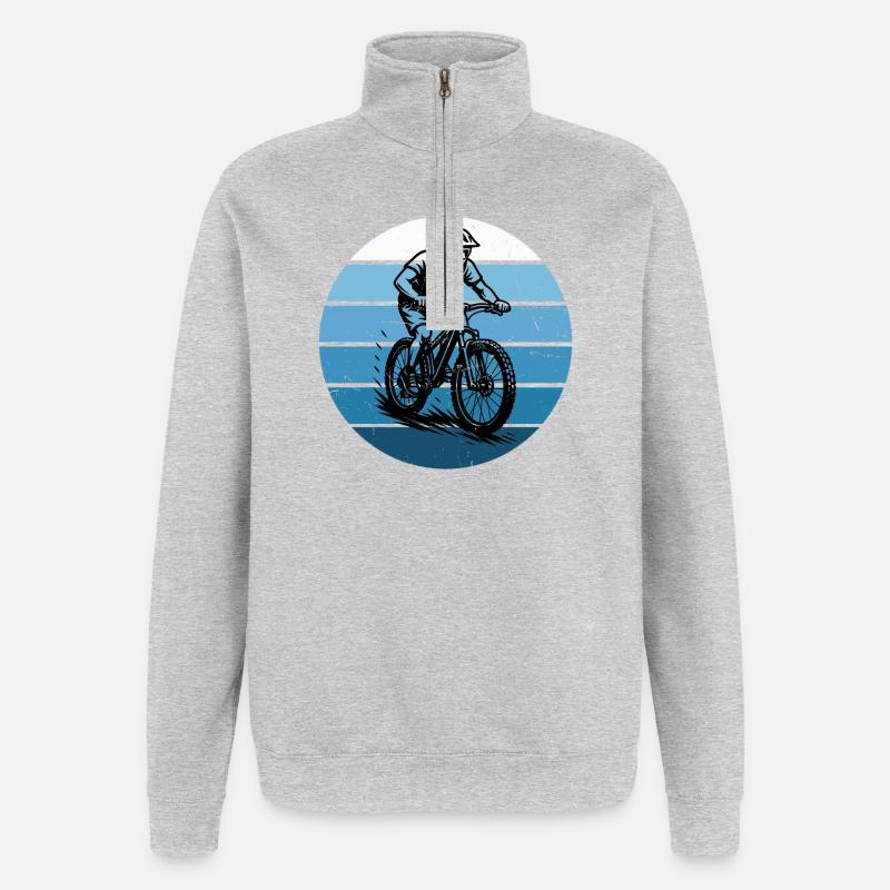 Déclaration directe sur le VTT - Sweat à zip 1/4 - gris chiné