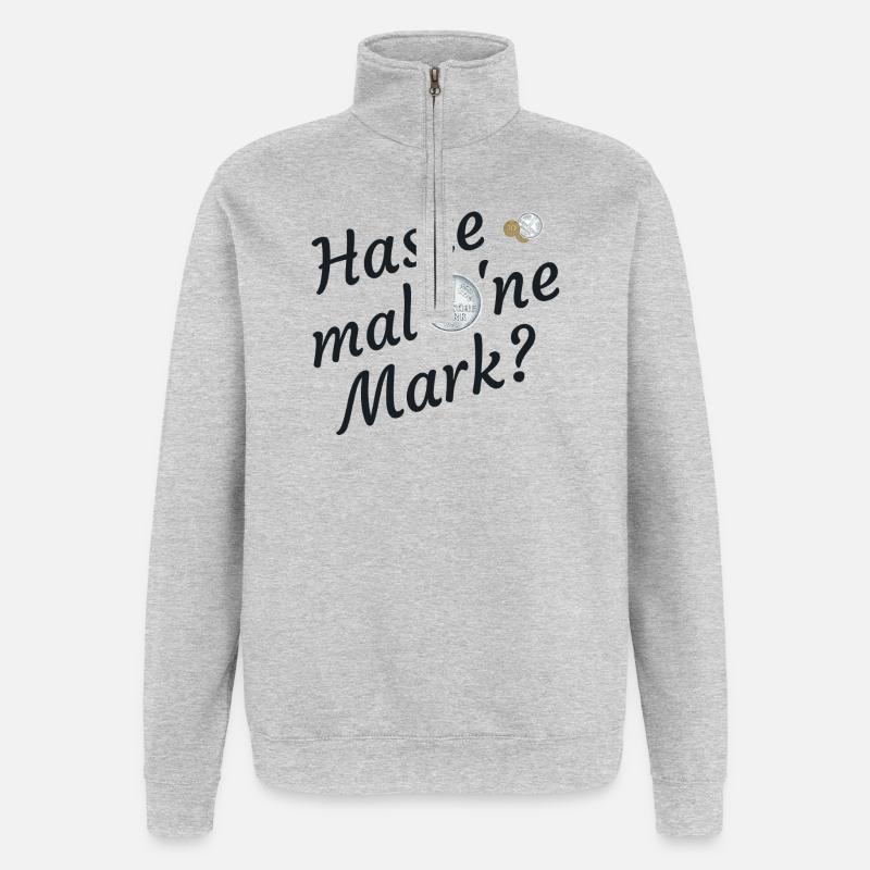 Haste Mal Eine Mark Nostalgie - Quarter-Zip-Sweatshirt - Grau meliert
