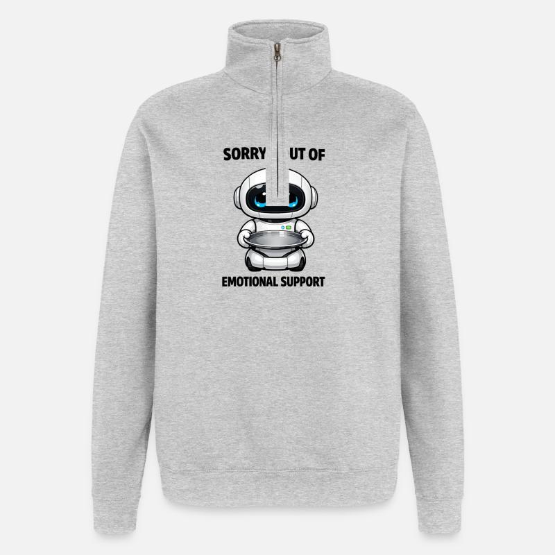 Snack Bot Küchenfreund - Sweat à zip 1/4 - gris chiné