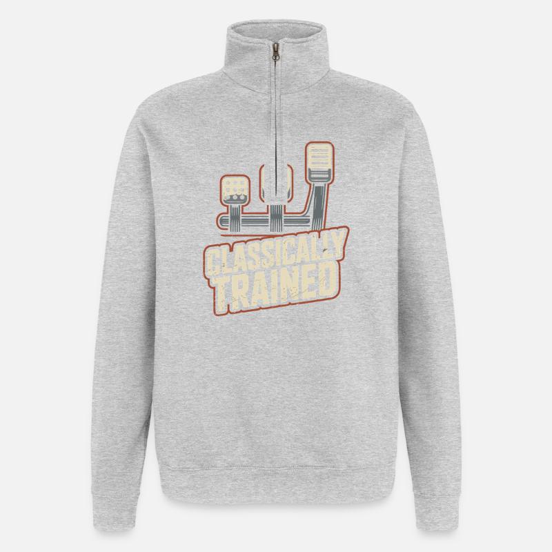 Classically Trained Petrolhead Car Mechanic - Quarter-Zip Sweatshirt - heather grey