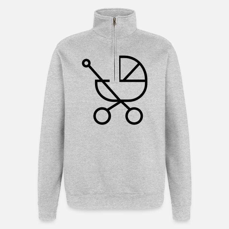 pushchair - Quarter-Zip Sweatshirt - heather grey