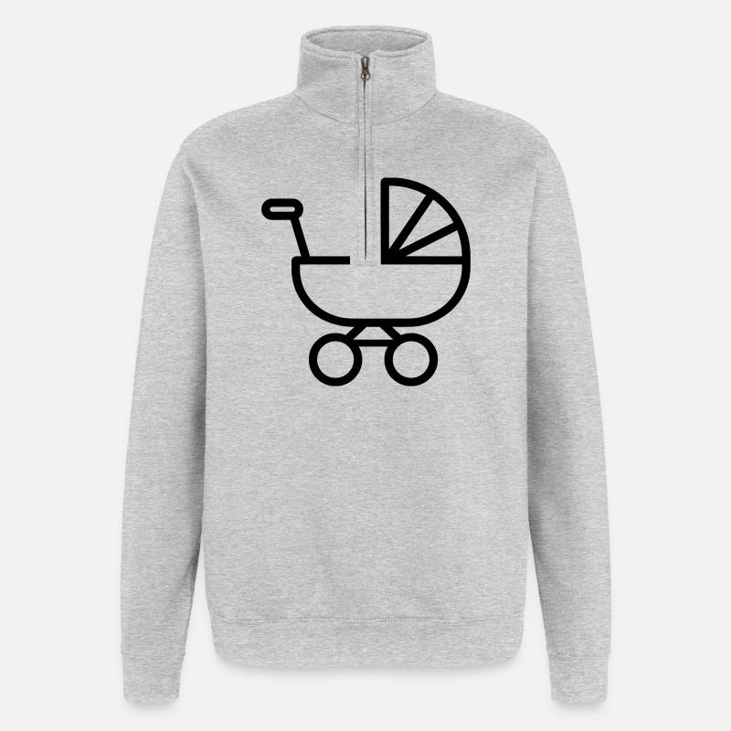 stroller_-1-stroller - Quarter-Zip Sweatshirt - heather grey