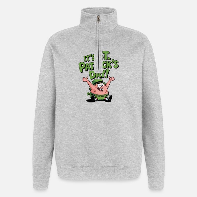 Potato Fun St Patrick's Day - Quarter-Zip Sweatshirt - heather grey