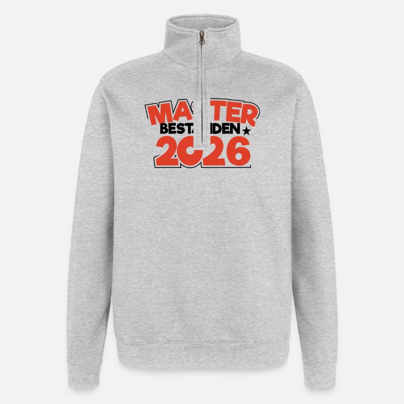 Master 2026 Masterabschluss Promotion Sponsion - Quarter-Zip-Sweatshirt - Grau meliert
