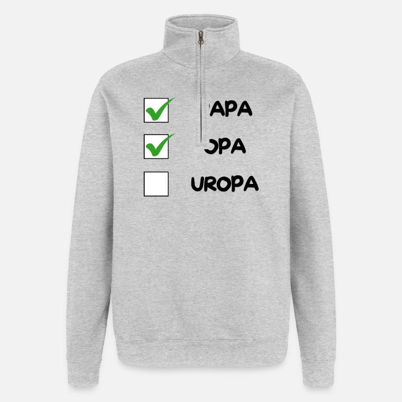 Liste de contrôle OPA - Sweat à zip 1/4 - gris chiné