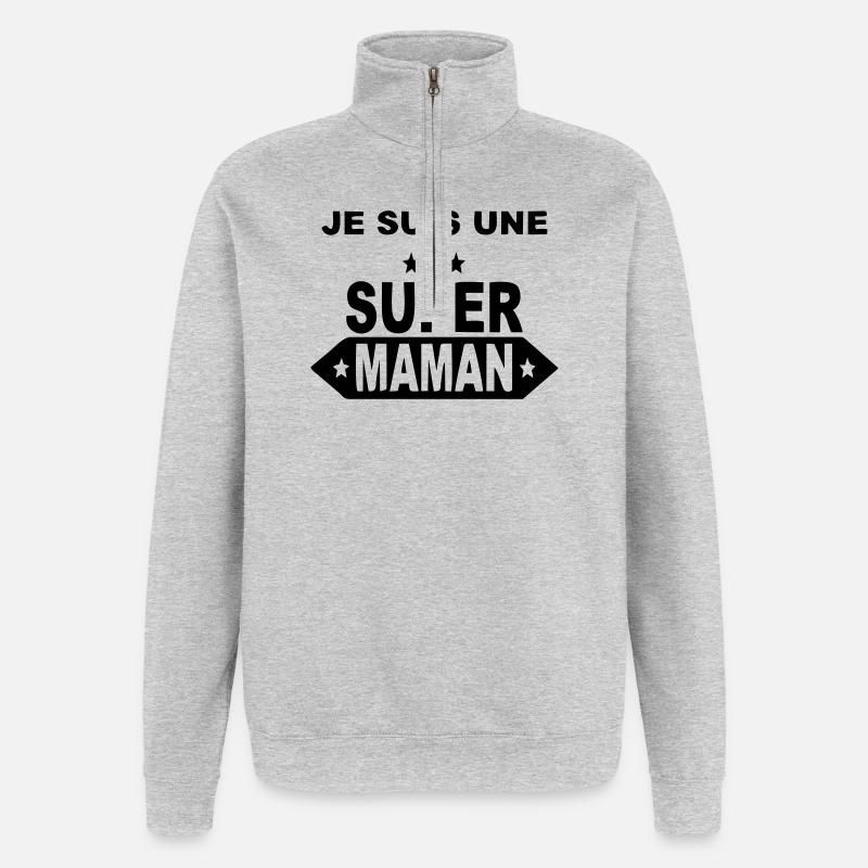 I'm a great mom - Quarter-Zip Sweatshirt - heather grey