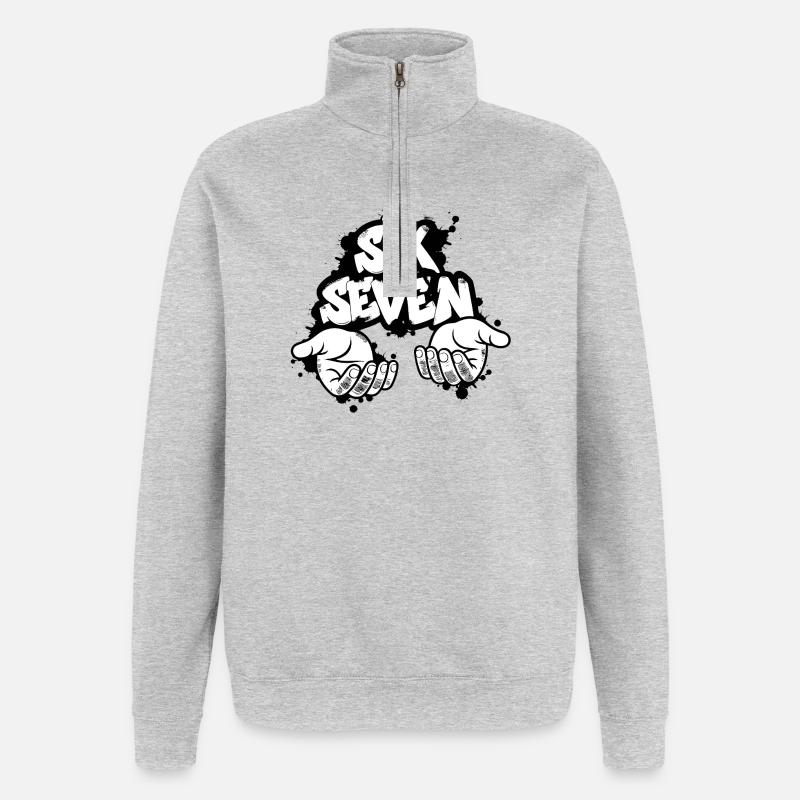 Sei Sette Graffiti - Felpa con zip 1/4 - grigio melange