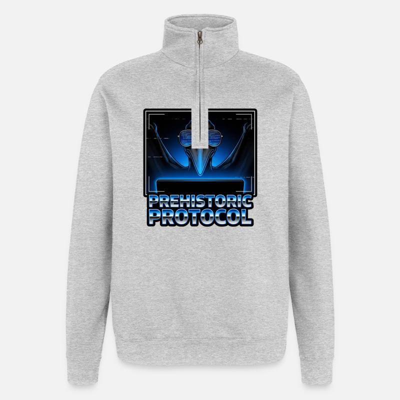 Néon du protocole ancien - Sweat à zip 1/4 - gris chiné