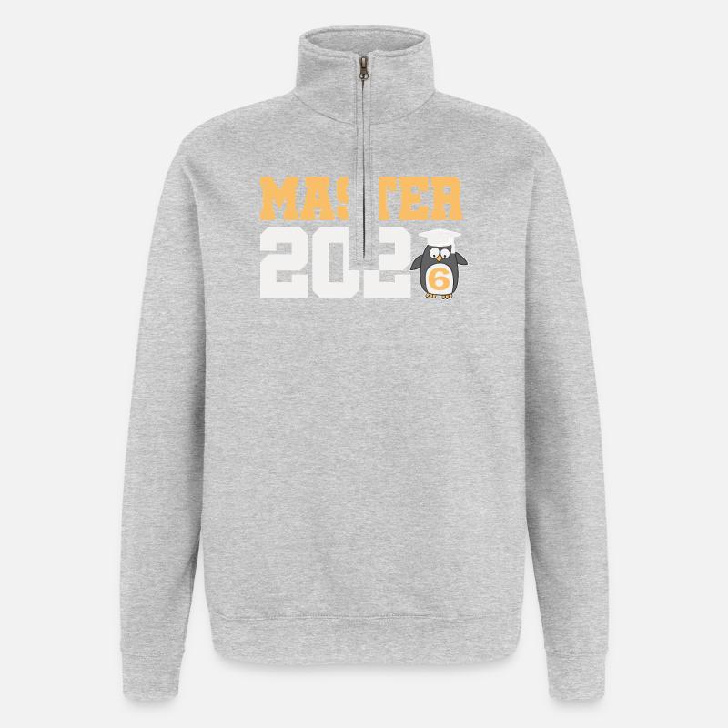 Master 2026 Diplôme - Sweat à zip 1/4 - gris chiné