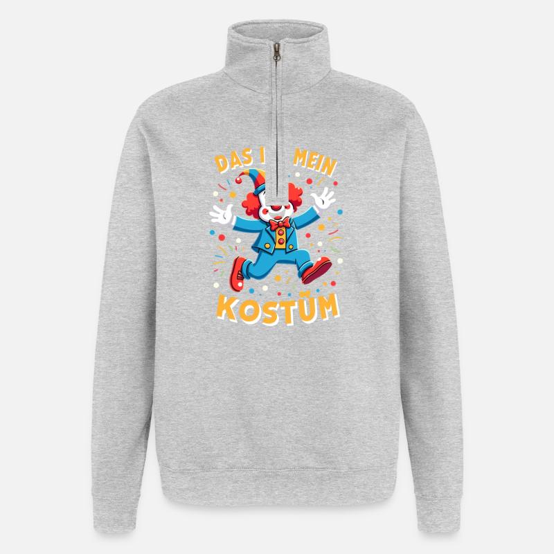 Carnaval costumé Politicien Carnaval - Sweat à zip 1/4 - gris chiné