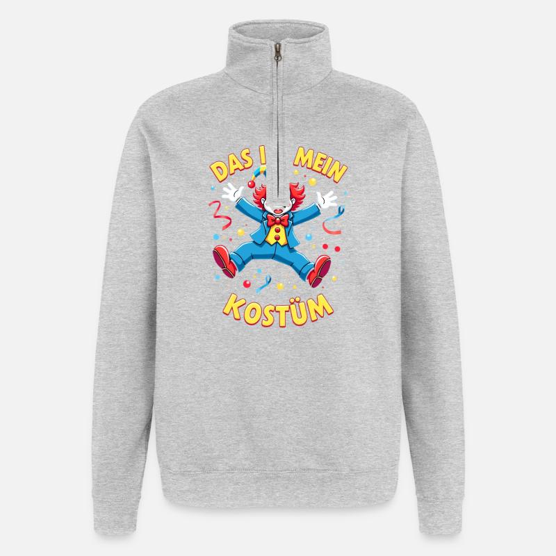 Carnaval costumé Politicien Carnaval - Sweat à zip 1/4 - gris chiné