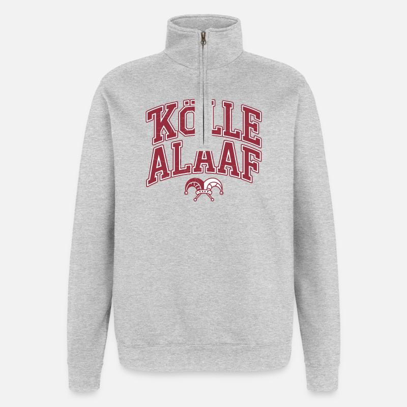 Kölle Alaaf - Sweat à zip 1/4 - gris chiné
