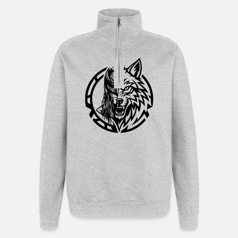 NoxstyllT5 - Sweat à zip 1/4 - gris chiné