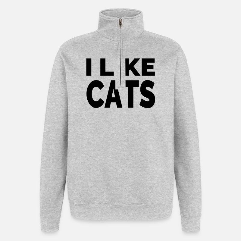 feline - Quarter-Zip Sweatshirt - heather grey