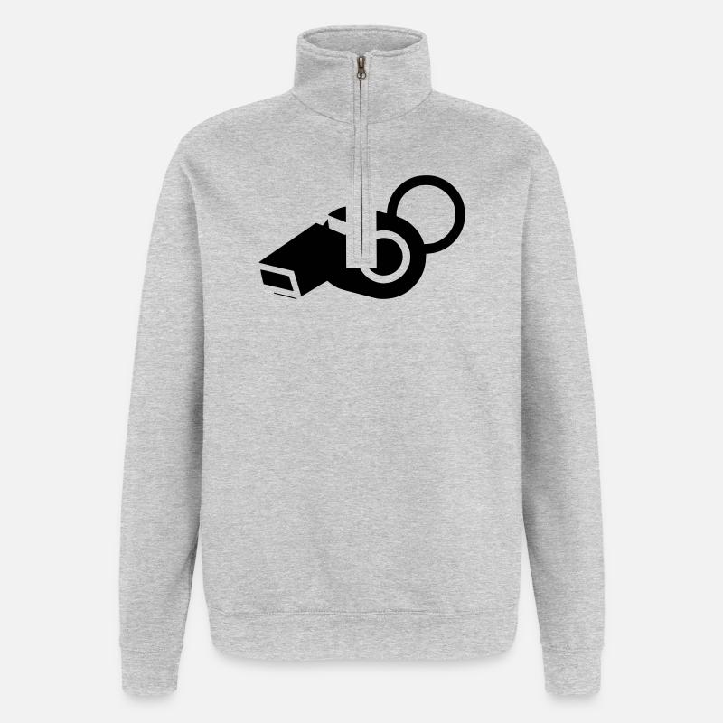 Whistle Referee Coach - Quarter-Zip Sweatshirt - heather grey
