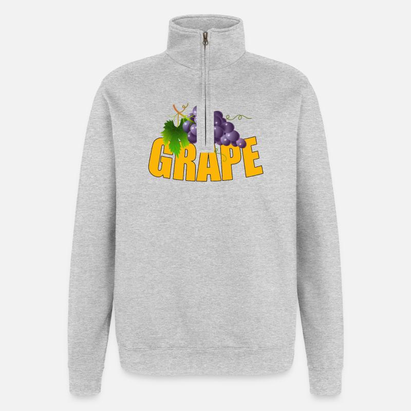 RAIN - Sweat à zip 1/4 - gris chiné