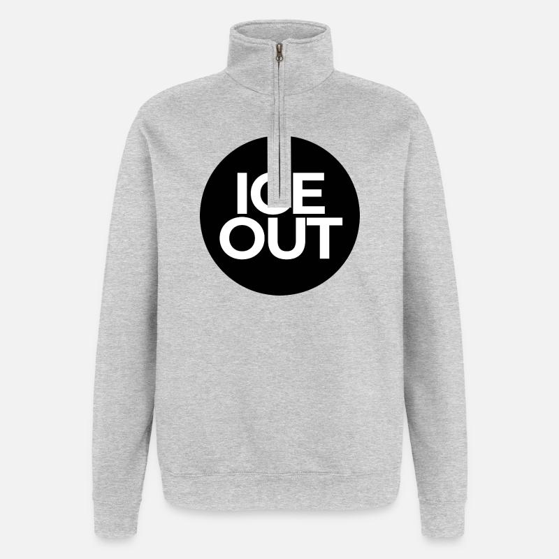 I C E OUT - Quarter-Zip Sweatshirt - heather grey