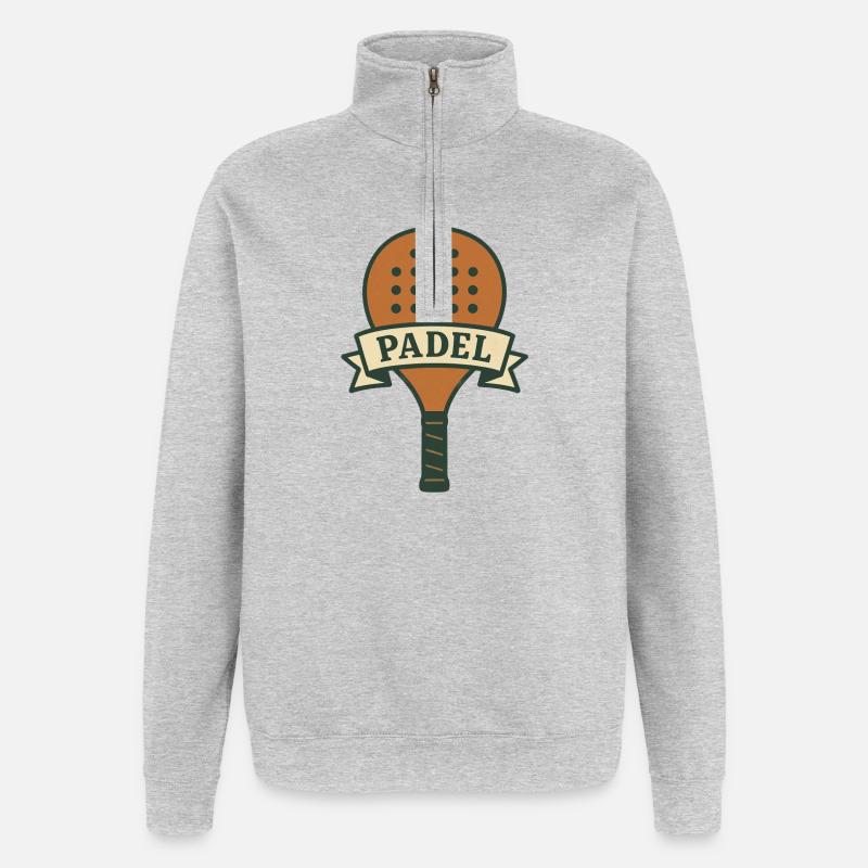 raq - Sweat à zip 1/4 - gris chiné