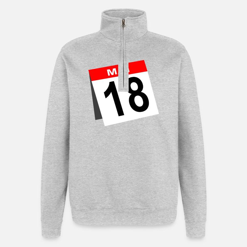 18th Birthday May Calendar - Quarter-Zip Sweatshirt - heather grey