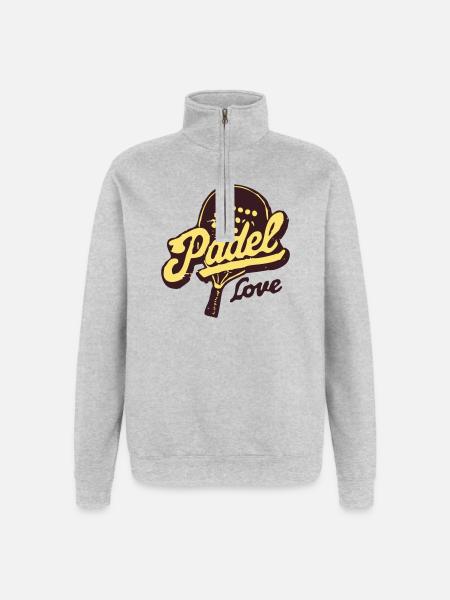 Paddle Love Retro - Quarter-Zip Sweatshirt - heather grey