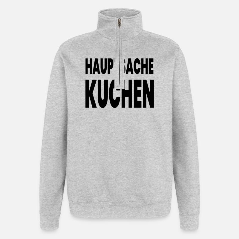 Gâteau - Sweat à zip 1/4 - gris chiné