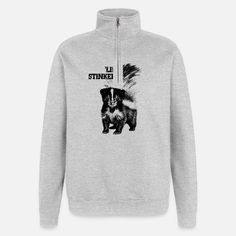 Lil Stinker - Kleiner Stinker - Quarter-Zip-Sweatshirt - Grau meliert