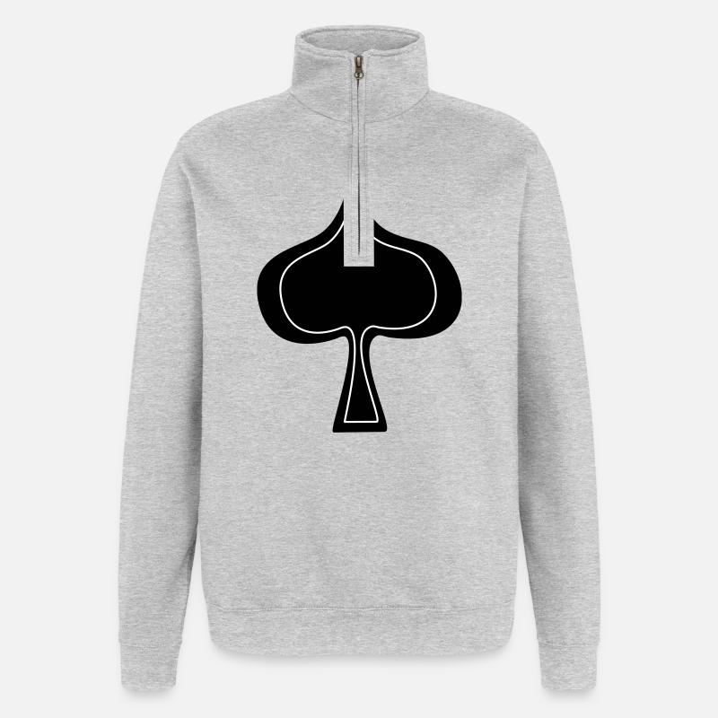 PIK - Quarter-Zip-Sweatshirt - Grau meliert