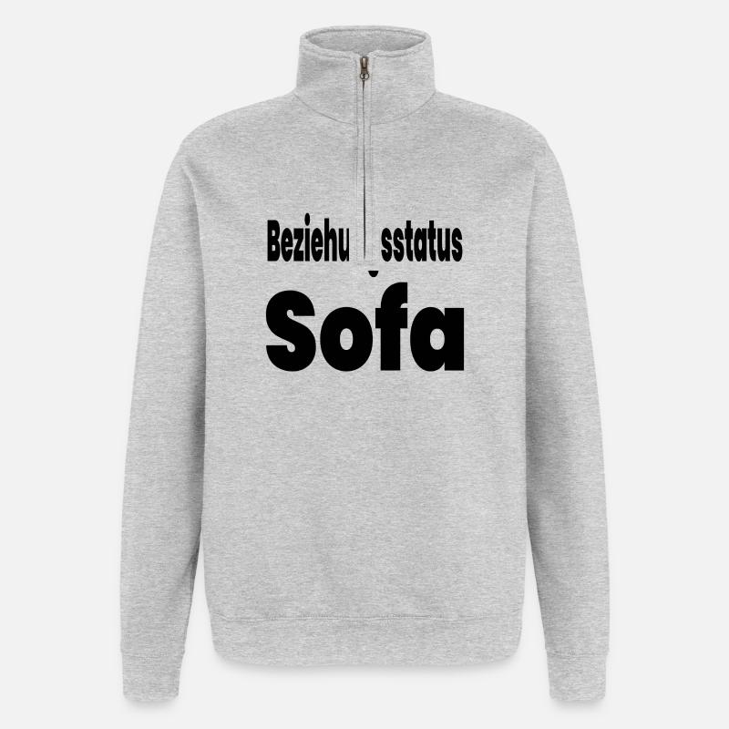 Sofa - Quarter-Zip-Sweatshirt - Grau meliert