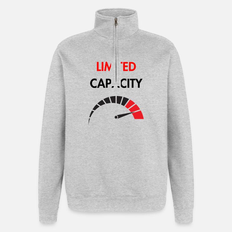 Capacité limitée - Sweat à zip 1/4 - gris chiné