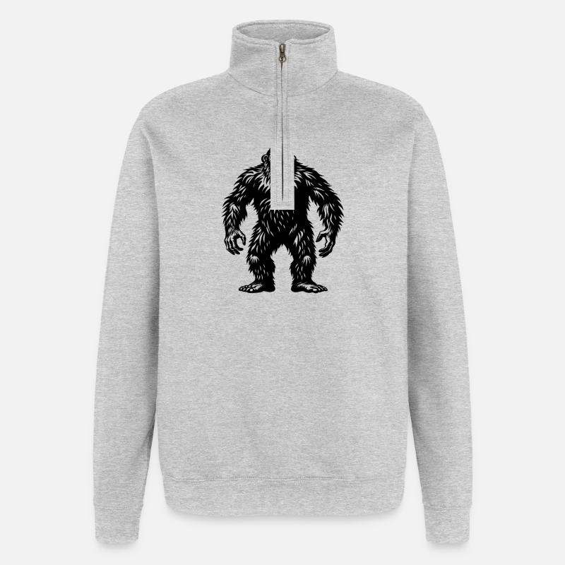 Sasquatch - Sweat à zip 1/4 - gris chiné