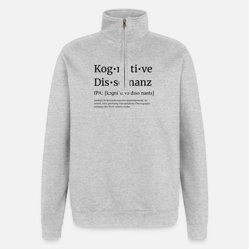 Cognitive dissonance - Quarter-Zip Sweatshirt - heather grey