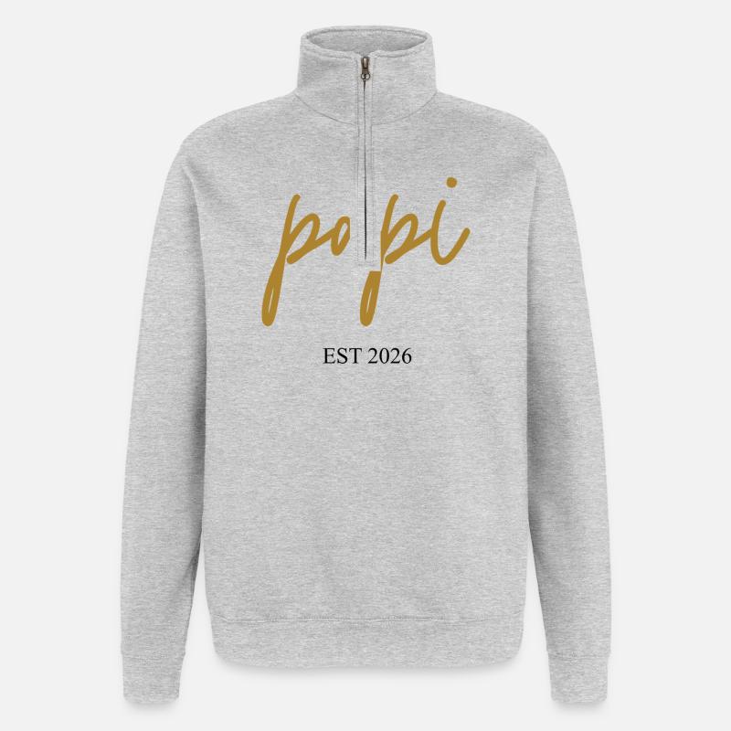 Papi est 2026 - Quarter-Zip Sweatshirt - heather grey