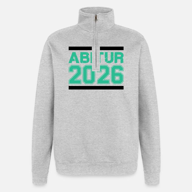 Graduation de l’Abitur 2026 – Arrivée difficile - Sweat à zip 1/4 - gris chiné