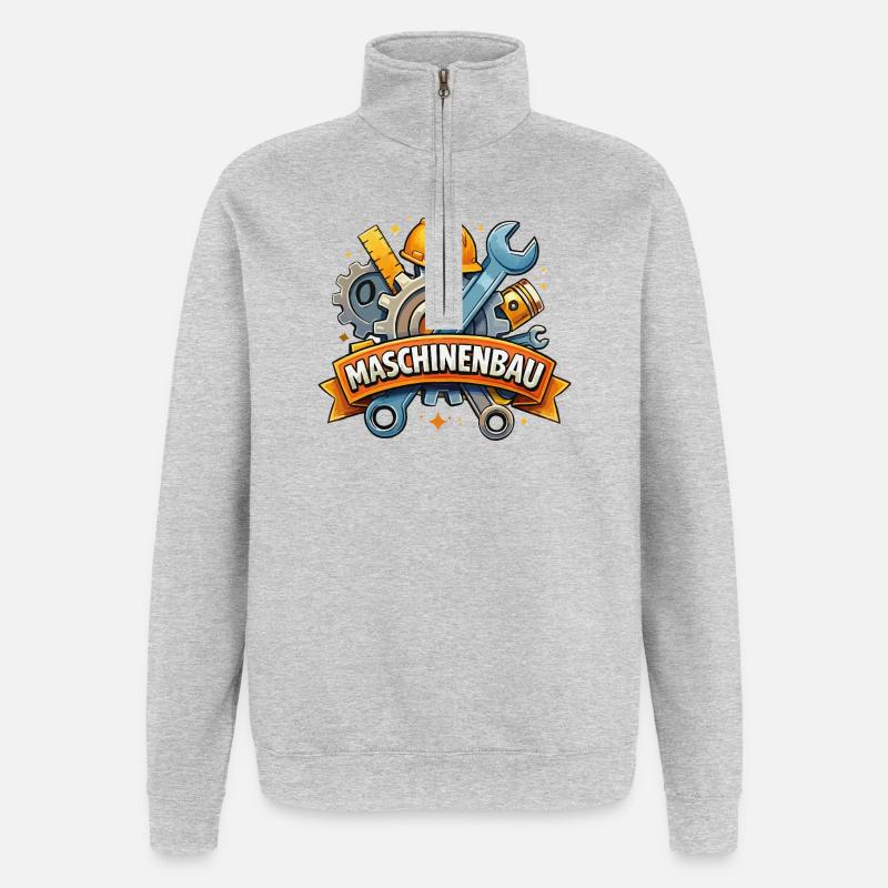 Mechanical engineering: gears and tools - Quarter-Zip Sweatshirt - heather grey