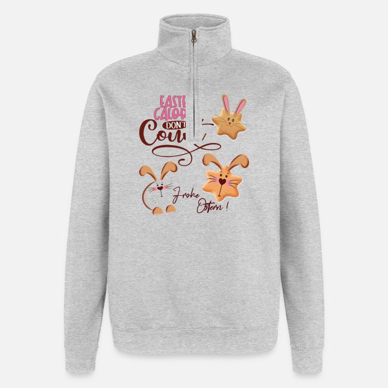 Easter joy - Quarter-Zip Sweatshirt - heather grey