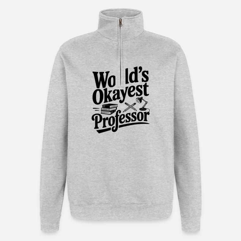 Der beste Professor der Welt - Quarter-Zip-Sweatshirt - Grau meliert
