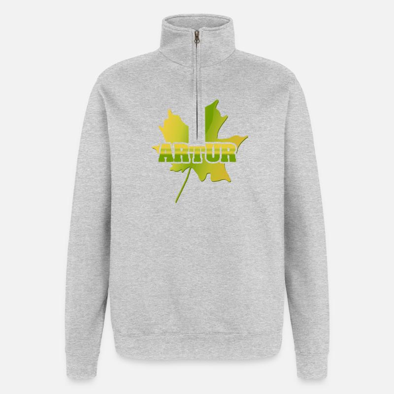 Maple Leaf Artur - Quarter-Zip Sweatshirt - heather grey