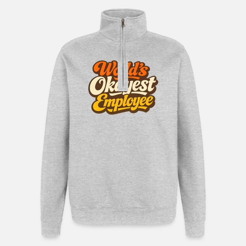 Der beste Mitarbeiter der Welt - Quarter-Zip-Sweatshirt - Grau meliert