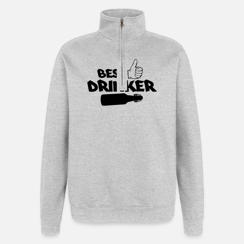 Best Drinker - Quarter-Zip Sweatshirt - heather grey